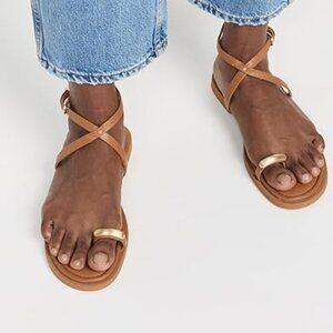 Rag & Bone 'Geo' Brown Ring Open Toe Sandals Size 35.5 (6.5)